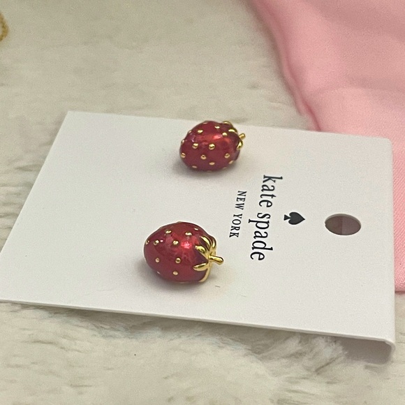 Kate Spade Strawberry Fields Studs novelty studs! - Picture 6 of 16